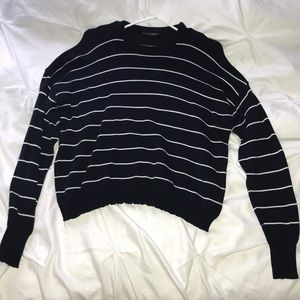 Brandy Melville Navy Blue Stripped Sweater